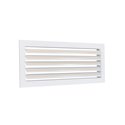 Grille de soufflage simple déflexion fixation par clips 400x150 mm