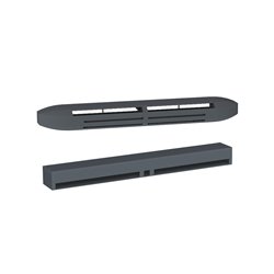 Entrée d'air hygroréglable acoustique + Rallonge acoustique + Capuchon 42 dB Gris anthracite