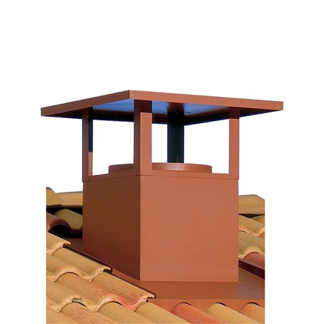 Sortie toiture Ø125 mm 280x280 mm Sortie toiture Ø125 mm 280x280 mm