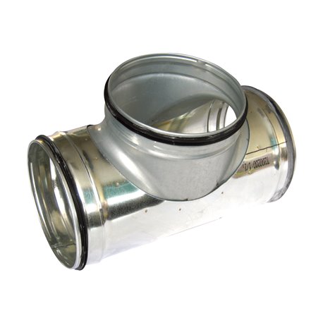 Té 90° Galva avec joints Ø400 / 160 mm