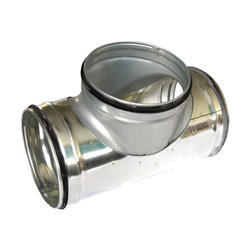 Té 90° Galva avec joints Ø100 / 100 mm