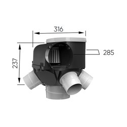 VMC simple flux Autocosy Kit avec 3 bouches Line