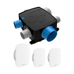 VMC Simple Flux Kit + 3 bouches Line Autocosy iH Flex