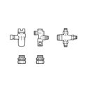 Kit raccordement ECS mitigeur thermostatique + 2 raccords