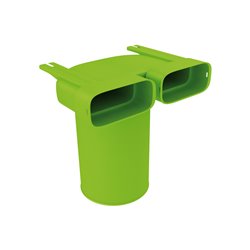 Coude mixte vertical Clip&Go 60x130 mm + 1 bouchon