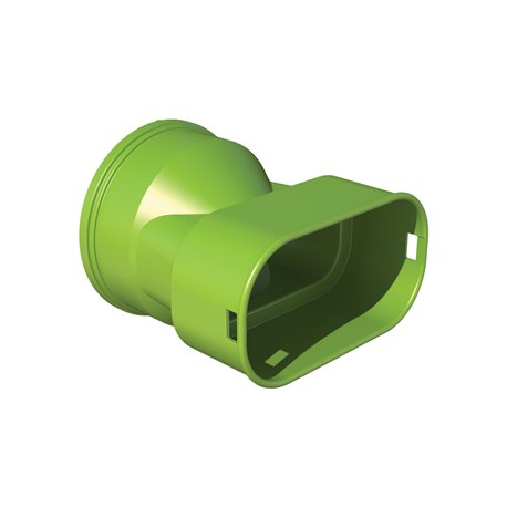 Adaptateur caisson 60x130 Ø75 mm