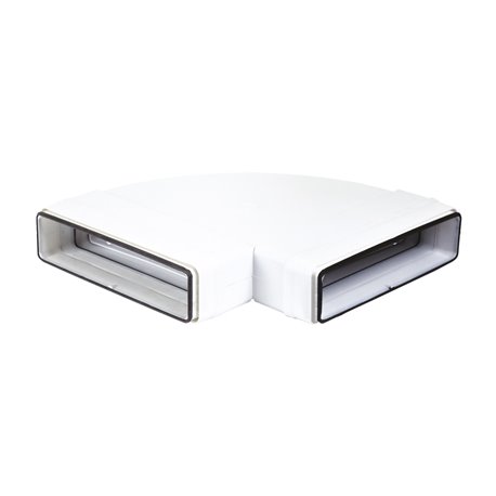 Coude horizontal 90° 55x220 mm avec joints