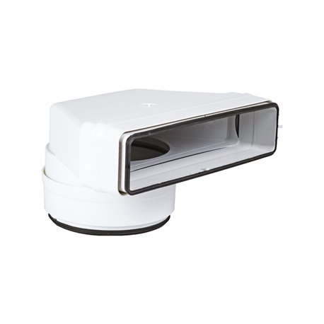 Coude mixte vertical 55x110 mm avec joints pour bouche Coude mixte vertical 55x110 mm avec joints pour bouche