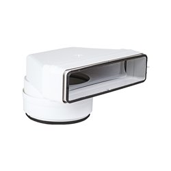 Coude mixte vertical 55x220 mm avec joints pour bouche