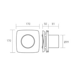 Extracteur ponctuelle Curv Flash 100 I pour salle de bains ou WC