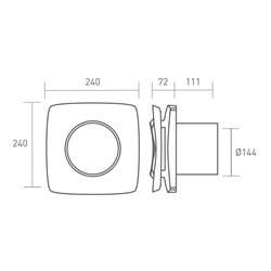 ATLANTIC CLIMATISATION VENTILATION - Extracteur individuel CURV Flash 150 i  pour grande cuisine - diamètre 150 mm - débits 300 m3/h Réf. 123249