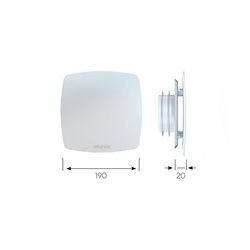 Bouche d'extraction et d'insuffation Fixe universelle ⌀125 mm