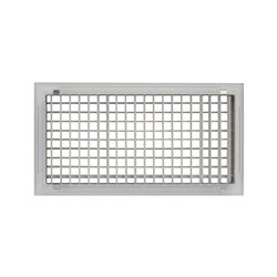 Grille de soufflage double déflexion à ailettes mobiles GDD laqué blanc 600x200 mm