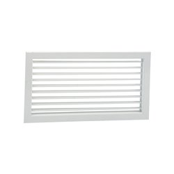 Grille de soufflage simple déflexion à ailettes mobiles GSF laqué blanc 200x100 mm