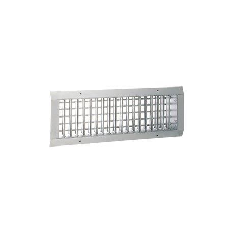 Grille de soufflage acier peint GCF double déflexion 600x75 mm