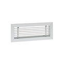 Grille de soufflage linéaire à ailettes fixes DLA-B laqué blanc 300x100 mm