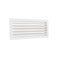 Grille à ailettes courbes GALC fixation par vis et batteuses 400x150 mm