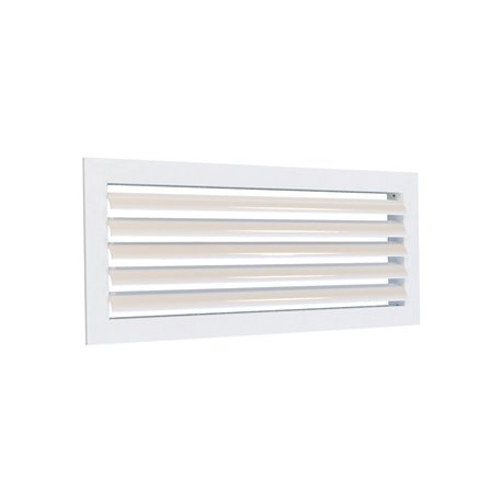 Grille à ailettes courbes GALC fixation par vis et batteuses 400x150 mm
