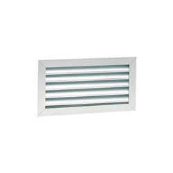 Grille de reprise à ailettes fixes GRA blanc laqué sans filtre 400x200 mm