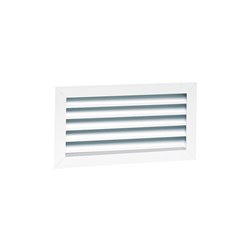 Grille de reprise à ailettes fixes GRA-FL blanc laqué avec filtre 300x150 mm