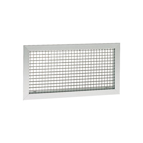 Grille de reprise à quadrillage fixe GRK blanc laqué 400x200 mm Grille de reprise à quadrillage fixe GRK blanc laqué 400x200 mm