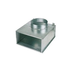 Plénum piquage latéral BBG-L non isolé 200x100 mm Ø123 mm