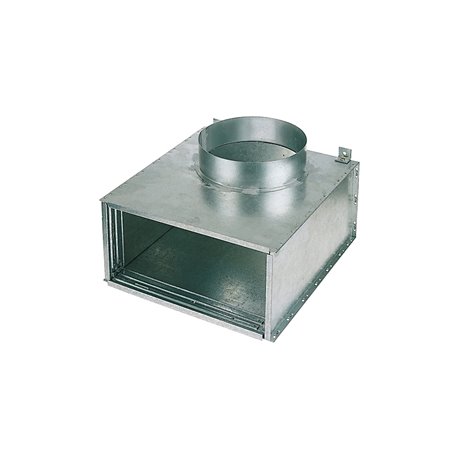 Plénum piquage latéral BBG-L non isolé 200x100 mm Ø123 mm