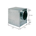 Plénum isolé pour diffuseur carré PFL 225x225 mm