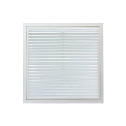 Grille de reprise à ailettes fixes GRA-FP-F avec filtre piquage supérieur 600x600 mm
