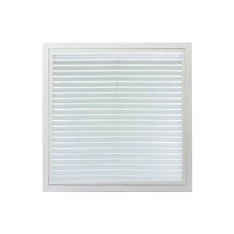 Grille de reprise à ailettes fixes GRA-FP-F avec filtre piquage latéral 600x600 mm