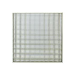 Grille de reprise à maille carrée GRMC-FP avec filtre et plénum piquage axial Ø200 mm