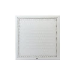 Grille de reprise tôle perforée GRTP-FP avec filtre et plénum piquage axial Ø250 mm