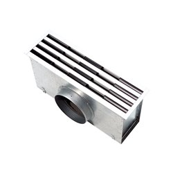 Diffuseur linéaire DFA-4F/AN + plénum isolé + piquage d'air neuf Ø125 mm 250-500 m3/h