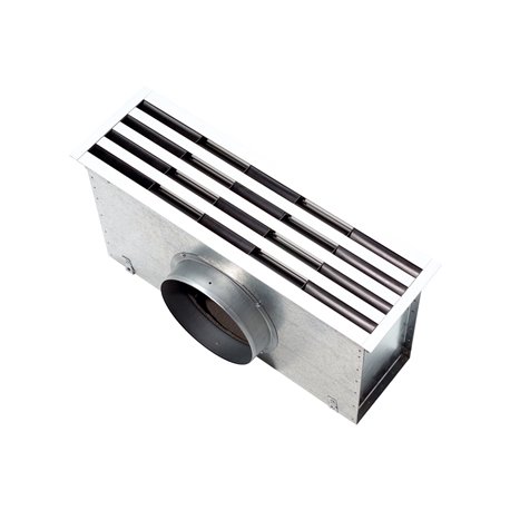 Diffuseur linéaire DFA-4F/AN + plénum isolé + piquage d'air neuf Ø125 mm 250-500 m3/h Diffuseur linéaire DFA-4F/AN + plénum isolé + piquage d'air neuf Ø125 mm 250-500 m3/h