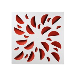 Diffuseur décoratif à segments de couleurs NEXT-KLIN 600x600 mm rouge