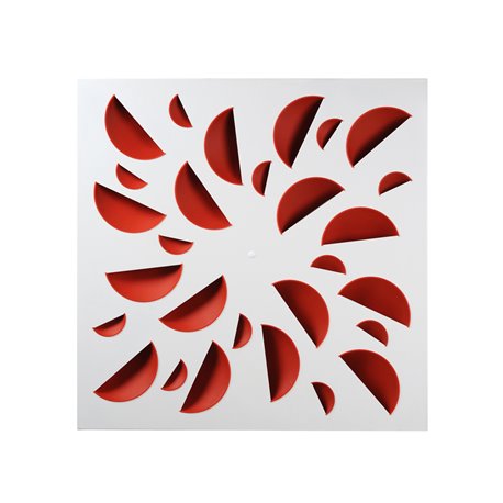 Diffuseur décoratif à segments de couleurs NEXT-KLIN 600x600 mm rouge