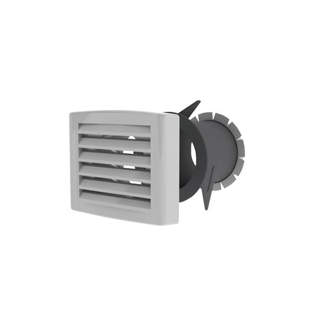 Bouche d'insufflation TP SR Ø80 mm sans registre