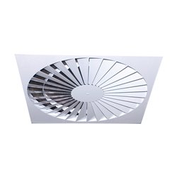Diffuseur à jet hélicoïdal à ailettes fixes inclinées RXO-R 600x400 mm