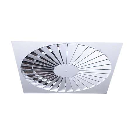 Diffuseur à jet hélicoïdal à ailettes fixes inclinées RXO-R 600x400 mm Diffuseur à jet hélicoïdal à ailettes fixes inclinées RXO-R 600x400 mm