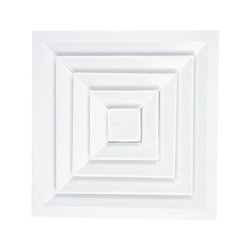 Diffuseur carré 4 directions à noyau démontable DC4D 375x375 mm