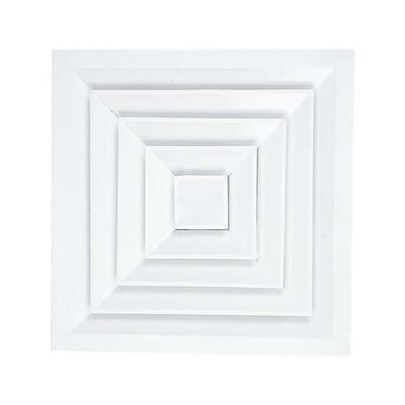 Diffuseur carré 4 directions à noyau démontable DC4D 225x225 mm