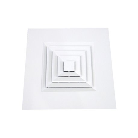 Diffuseur carré 4 directions à noyau démontable DC4D-FP 150x150 mm