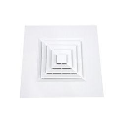 Diffuseur carré 4 directions à noyau démontable DC4D-FP 225x225 mm