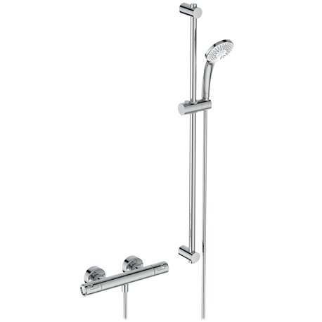 Ensemble de douche Okyris thermostatique, barre 90 cm