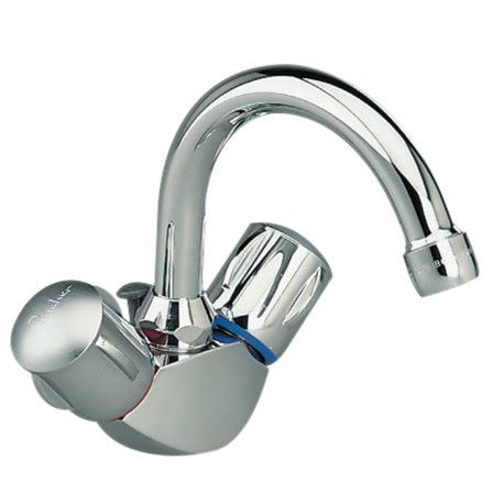 Mélangeur lavabo-lave mains-bidet Ulysse tête 1/2 à clapet guidé, tirette et vidage bonde polypropylène à clapet rentrant