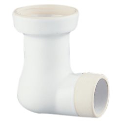 Tubulure coudée en porcelaine