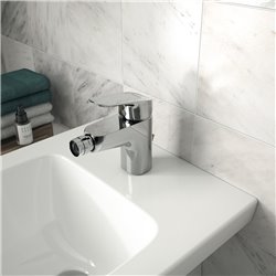 Robinet bidet Okyris avec tirette et vidage bonde métal
