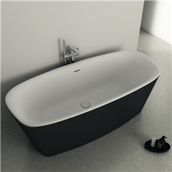 Baignoire ilot Dea 170x75 cm 185 Litres Noir mat