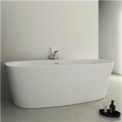 Baignoire ilot Dea 190x61 cm 290 Litres Soie Blanche