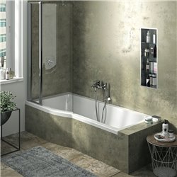 Baignoire asymétrique Connect Air Asymétrique 150x80 cm tête à gauche